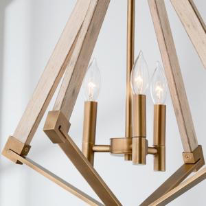 Lustre moderne en <span class=keywords><strong>laiton</strong></span>, style nordique, pour salle à manger, hall d'entrée, villa, lampe géométrique en métal, design en forme de diamant, lanterne, <span class=keywords><strong>luminaire</strong></span> - Product Image 3