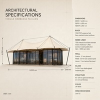 Tente de glamping de luxe BOTEEN quatre saisons, tente de safari personnalisée pour hôtel en plein air, tente écologique imperméable, deux chambres, salon