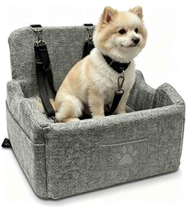 Siège de voiture pour chien pour petits et moyens animaux de compagnie, siège surélevé avec mousse orthopédique alvéolée, siège rehausseur pour voiture, lit pour chien - Product Image 1