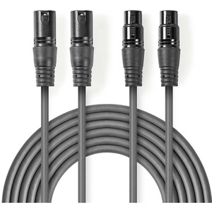 Câble audio stéréo équilibré 2XLR 3 broches mâle vers 2XLR 3 broches femelle 1,5 m - Product Image 1