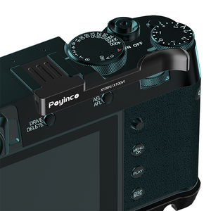 Empuñadura de Metal para Pulgar, Aleación de Aluminio de Aviación, Ligera, Negra+Plateada, para Accesorios de Cámara <span class=keywords><strong>Fuji</strong></span> Fujifilm X-E4 X-E3 X100V X100VI - Product Image 5