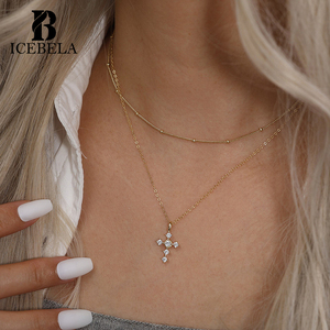 Collar de Cruz de Plata de Ley <span class=keywords><strong>925</strong></span> con Diseño Único para Mujer, Joyería Fina al por Mayor - Product Image 4