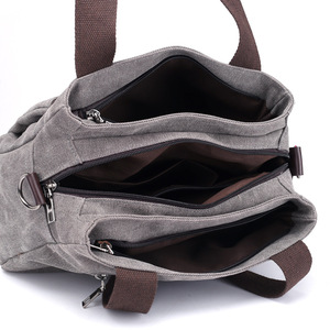 Fashion <b>Multi</b> <b>Compartment</b> Tote Purse <b>Bags</b> Shoulder <b>Bag</b> Vintage Canvas Crossbody <b>Bag</b> Hobo Handbags for Women - Product Image 4