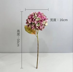 Hortensia en latex effet naturel, style peinture à l'huile classique, grande tête de fleur artisanale pour centre de table de mariage de luxe 2026 - Product Image 5