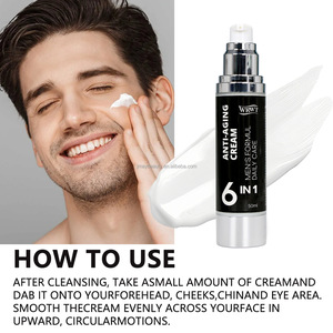 Crème anti-âge 6 en 1 pour homme en marque propre avec <span class=keywords><strong>du</strong></span> rétinol, hydrate, nourrit la peau, améliore l'état de la peau, prévient le relâchement cutané - Product Image 3