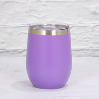 12oz mignon vin café Sublimation voyage tasses personnalisées tasses en acier inoxydable en gros gobelet à bière en métal