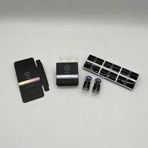 Caja y Etiqueta Ecológicas para Cosméticos, Impresión de Etiquetas en Papel Holográfico Brillante, Caja de Papel para Viales de 2ml, 3ml, 5ml, Empaque para Viales Pepz y Etiqueta para Viales - Product Image 1