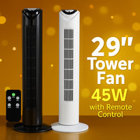 Ventilateur tour électrique 45W 29 pouces avec écran LED, contrôle numérique du temps et de la puissance, alimentation CA, idéal pour la maison et l'hôtel