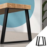 Support métallique base de table noire fabricants base métallique trapézoïdale pour table de conférence à base métallique