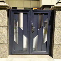 Porte d'entrée de luxe en alliage d'aluminium à glissière automatique, sécurité domestique, prix d'usine, vente chaude