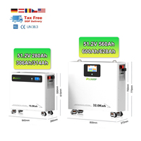 Batterie domestique LiFePO4 51,2 V 18 kWh 20 kWh 30 kWh 32 kWh 50 kWh 60 kWh Panneaux solaires Batterie au lithium WiFi Bluetooth Écran tactile