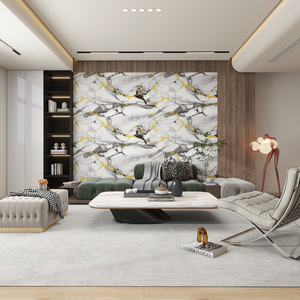 Papier peint en vinyle brillant effet marbre, autocollant, motif marbre, rouleaux en PVC, revêtement mural pour la décoration intérieure, films pour cuisine et salle de bain - Product Image 5