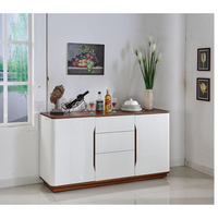Buffet moderne de luxe, gris et blanc, en bois laqué chinois, style nordique simple, finition brillante