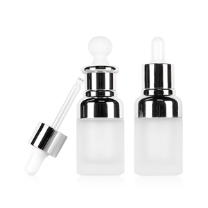 Customized Dropper <b>Bottle</b> Silver Essential Oil <b>Bottle</b> <b>Glass</b> <b>Bottle</b> Customized Cosmetics Container <b>Empty</b> with Rubber Dropper - Product Image 6