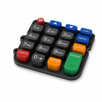Clavier en silicone personnalisé pour terminal de point de vente, compatible avec les terminaux POS, OEM ODM, claviers en silicone pour appareils de paiement