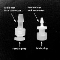 Connecteurs de tubes flexibles basse pression en PP, raccords cannelés en plastique Luer Lock, certifiés ROHS