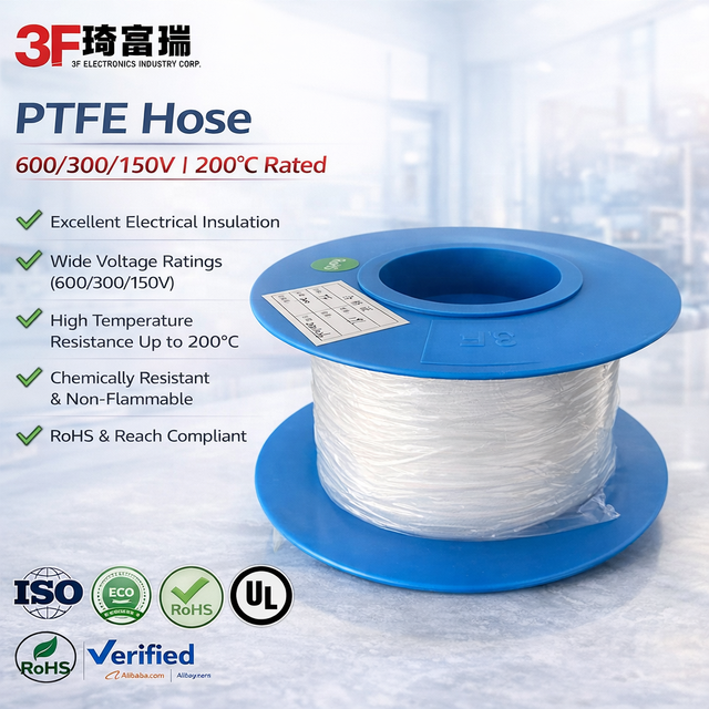 Engineering PTFE Halogen Free Flame Retardant Heat Resistant High Pressure White Flexible Hose 1mm Ultra-Thin Micro Capillary