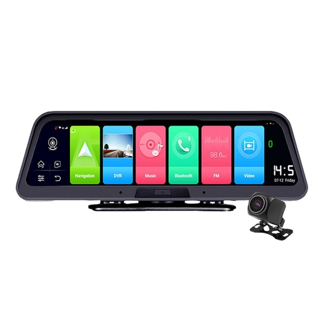 4G 10 Inch Android 8.1 Dash Cam GPS Navigation 2G RAM WiFi Car DVR Camera FHD 1080P Video Recorder ADAS 24H Parking Monitor