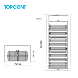 Topcent vente en gros de haute qualité fermeture en douceur 360 étagère à chaussures rotative pour le stockage de garde-robe - Product Image 5