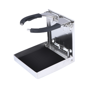 Stainless Steel Folding Cup Holder Adjustable Retractable For Marine <b>Yachts</b> Fishing Boats RVs - Product Image 1