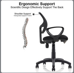 Bán Buôn Giữa Trở Lại Khách Ghế Nội Thất Văn Phòng Chiều Cao Có Thể Điều Chỉnh Ghế Khách Silla De Oficina Nhân Viên Ghế Lưới - Product Image 2