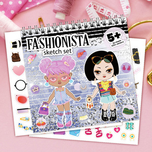Chất Lượng Cao Tái Sử Dụng Tùy Chỉnh Dress-up Sticker Kit Sáng Tạo DIY Thời Trang Phác Thảo Quà Tặng Cho Cô Gái 'Phim Hoạt Hình Trí Tưởng tượng Chơi - Product Image 5