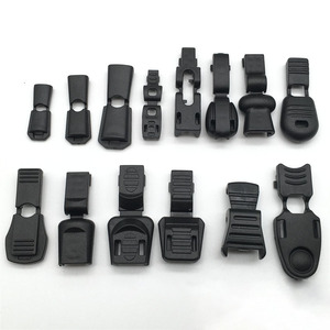 Embouts de cordon en plastique noir à deux pièces, à denture intérieure, pour vêtements, sweats à capuche et sacs - Product Image 3