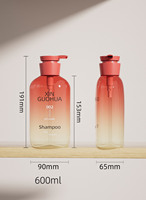 Bouteille de shampoing grand volume 600 ml en plastique, conteneur pour après-shampoing et gel douche, pour emballage cosmétique privé