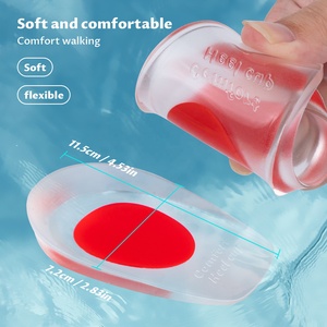 Le coussin de talon en gel de <span class=keywords><strong>silicone</strong></span> soulève la taille du talon de la semelle intérieure du talon plantaire pour la fasciite plantaire - Product Image 6