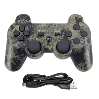 Control de Videojuegos Inalámbrico Transparente con Bluetooth, Motor de Vibración, Mando para Juegos, Compatible con PS3, Computadora y PC