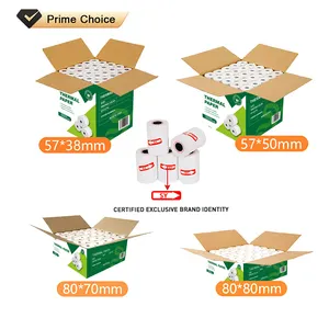 SHIRLEY YA X 60mm Kassenregister Thermopapier und Pos Thermo Rollen 80 hochwertige wasserdichte Großhandelsrolle 57mm 80mm weiß