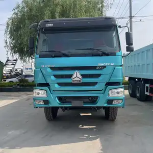 Hot Sale Used Blue Howo Export Red Dump Trucks 371hp 375hp Urban Construction Waste Truck 6x4 Garbage Carrier Heavy Duty Truck