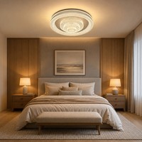 Plafonnier LED empilé 316 couleurs, motif quadrifoliaire, aspect cristal acrylique, anneaux étagés, bordure métallique anthracite, plafonnier de luxe