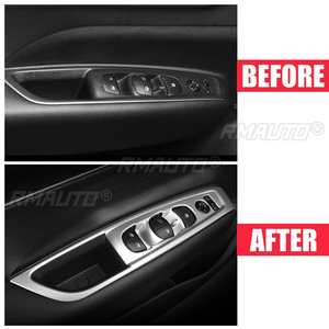 4PCS Door <b>Window</b> Switch <b>Panel</b> for Renault Koleos for Samsung QM6 LHD 2017 2018 2019 2020 Interior Mouldings Stainless Steel/ABS - Product Image 4