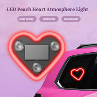 Lumière d'ambiance en forme de cœur pour fenêtre triangulaire de voiture, lumière LED d'ambiance sans câblage intérieur