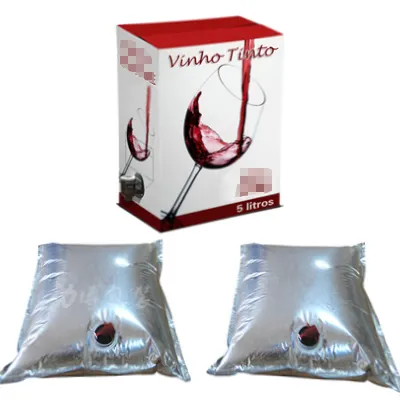 Liquid water aseptic fruit juice plastic tap bag in box 5l red wine valve