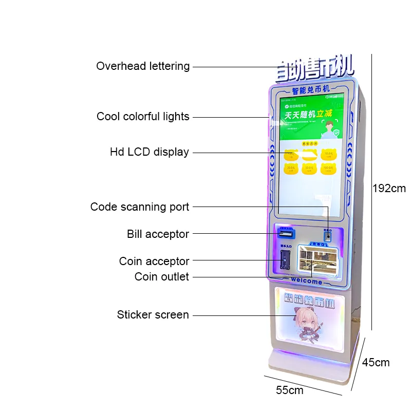 Arcade Grote Papercoin Token Selling Machine Token Exchange Machine Arcade Automatische Muntenwisselmachine