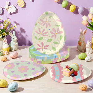 Platos <span class=keywords><strong>de</strong></span> Papel Irregulares Desechables, Vajilla Multicolor, Decoración para Fiestas <span class=keywords><strong>de</strong></span> Cumpleaños con Temática <span class=keywords><strong>de</strong></span> <span class=keywords><strong>Conejo</strong></span> <span class=keywords><strong>de</strong></span> <span class=keywords><strong>Pascua</strong></span>, Juego <span class=keywords><strong>de</strong></span> Decoración, Gran Venta - Product Image 3