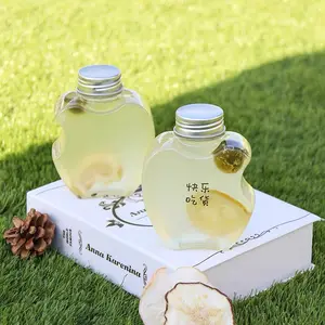 Dễ Thương 300ml nhựa Apple Shaped chai trà sữa chai nước ép trái cây