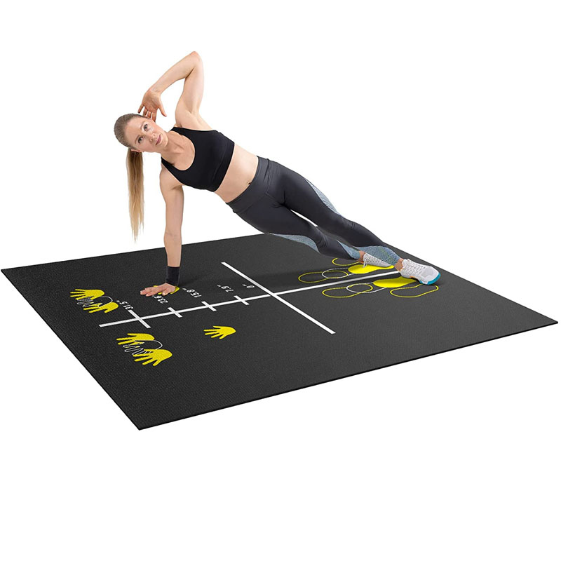 Grand tapis d'exercice épais pour saut à la corde, tapis d'entraînement Portable antidérapant pour le sol de la salle de sport à domicile