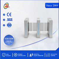 Torniquete de Barrera Abatible de Acero Inoxidable 304 con Reconocimiento Facial, Código QR y Control de Acceso RFID para Entrada de Metro y Cine