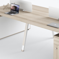 Bureau double table de bureau à deux places bureau avec clapier table d'ordinateur pour bureau chêne bureau nordique