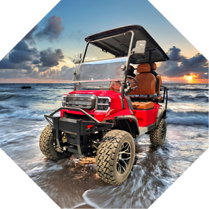 Precio de fábrica 5000W plomo-ácido y litio Street Legal 6 asientos carros de golf de caza eléctricos - Product Image 1