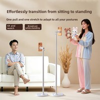 Support de téléphone magnétique réglable en alliage d'aluminium, support de bureau extensible, support de selfie pour diffusion en direct, multifonctionnel pour smartphone