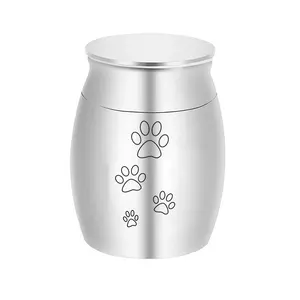 Accept OEM beauty small cat dog urn for ashes Mini urn made of Stainless steel pet cremation urns