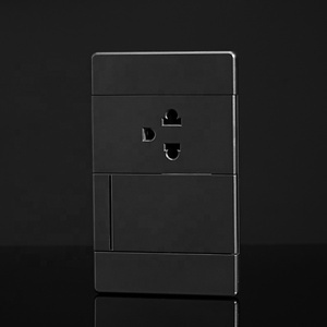 Trang trí tường chuyển đổi ổ cắm tấm 118 loại 1 Gang 1 cách 2 cách đẩy nút tường chuyển đổi + đa chức năng 3 pins tường ổ cắm - Product Image 1