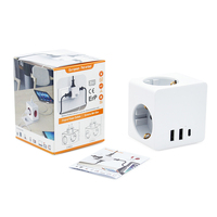 Prise multiple intelligente EU avec chargeur rapide PD25W, 3 ports USB, protection contre les surtensions en cuivre 16A, prise murale intelligente
