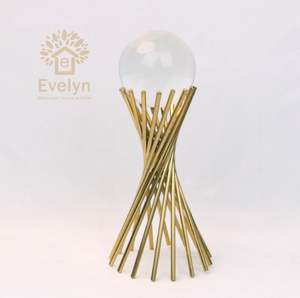 Bola de Cristal Decorativa de Lujo para el Hogar con Base de Metal, Diseño Flexible de Edificios de Guangzhou, Venta al por Mayor - Product Image 2