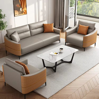 Ensemble de canapé de bureau moderne et simple Combinaison de table basse pour hôtel de réception ou petite entreprise