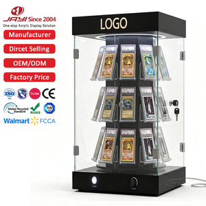 Vitrina Giratoria con Cerradura para Tarjetas Coleccionables TCG CGC PS, Exhibidor de Acrílico con LED, Soporte de Exhibición para Artículos de Colección - Product Image 1